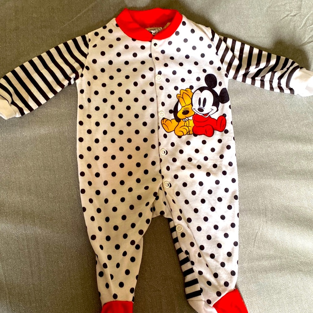 Vintage Mickey and Pluto onsie